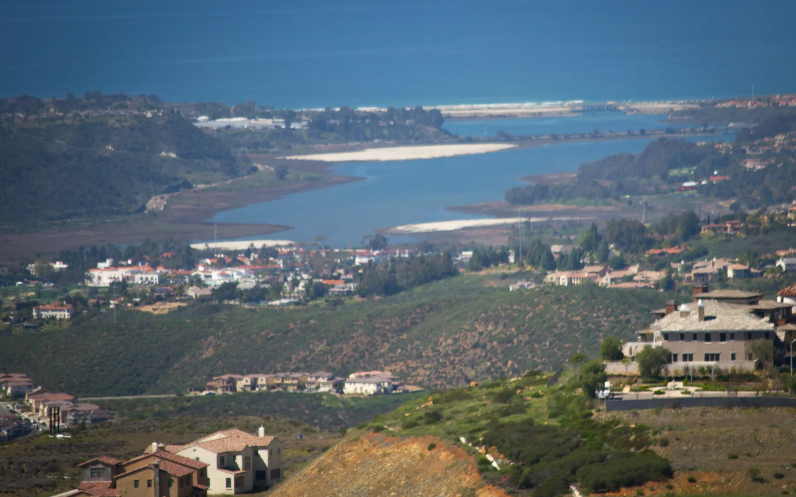 Batiquitos Lagoon natural reserve with water and coastal vegetation