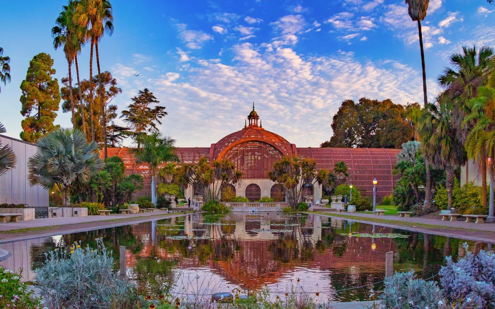 Balboa Park San Diego with gardens and Spanish Colonial architecture